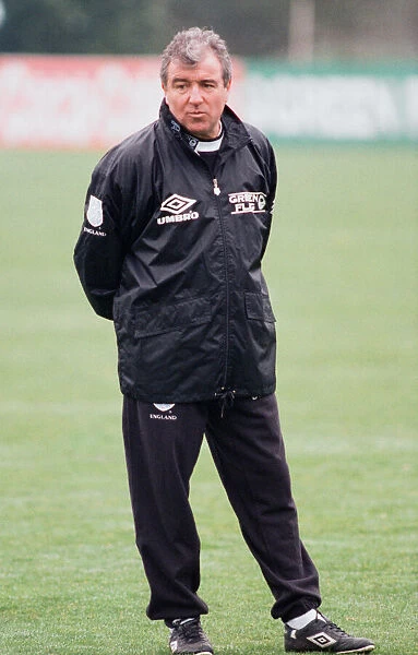 England manager Terry Venables taking charge of a training session. 19th April 1996