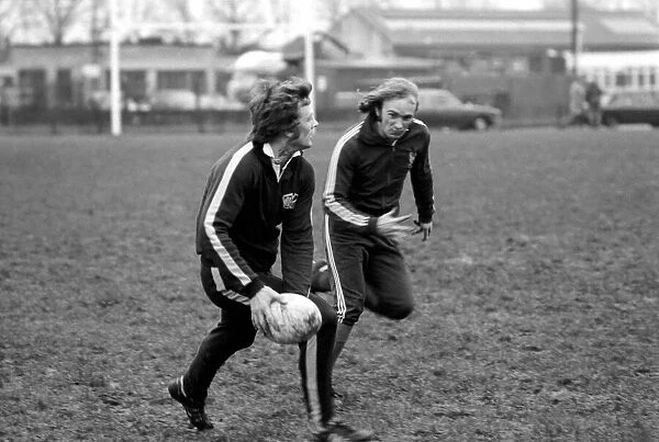 England Rugby team in training at Twickenham. March 1975 75-01426-028 Neil Bennett