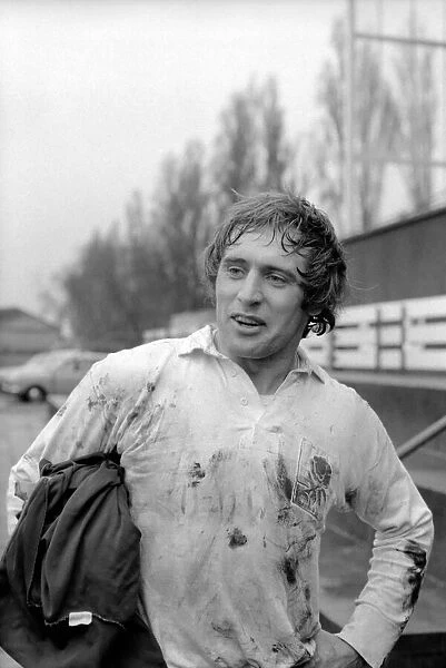 England Rugby team in training at Twickenham. March 1975 75-01426-049 Steve Smith