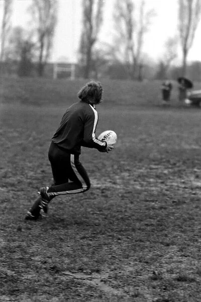 England Rugby team in training at Twickenham. March 1975 75-01426-025
