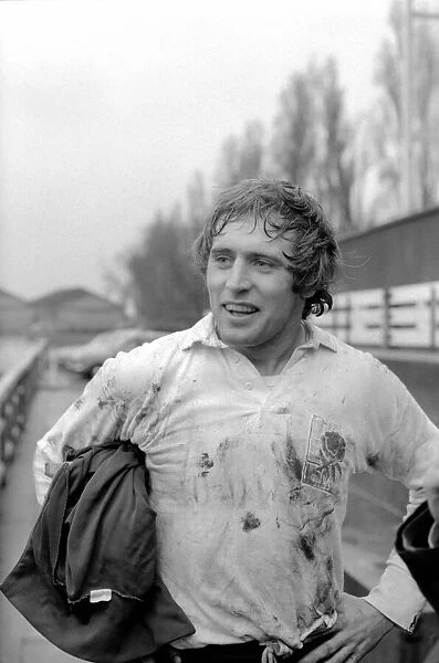 England Rugby team in training at Twickenham. March 1975 75-01426-050 Steve Smith