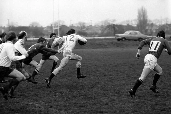 England Rugby team in training at Twickenham. March 1975 75-01426-012