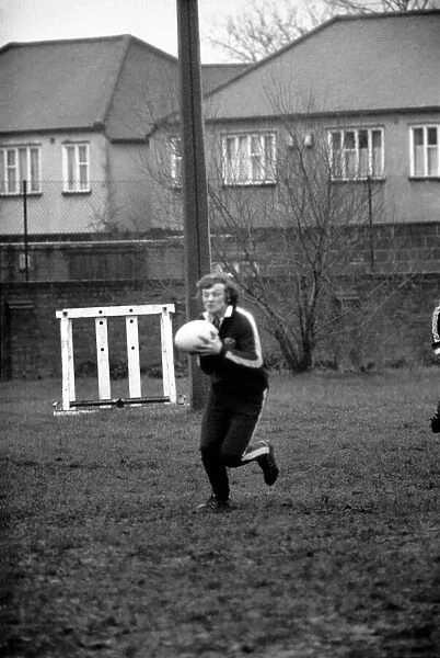 England Rugby team in training at Twickenham. March 1975 75-01426-007 Neil Bennett