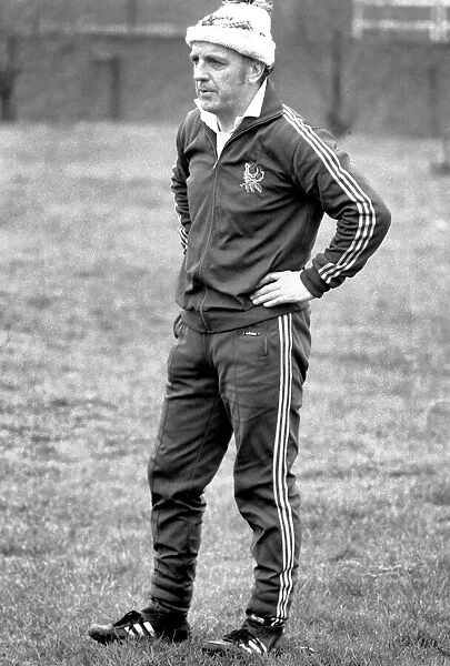 England Rugby team training at Twickenham. Coach John Burgess. January 1975 75-00574-009