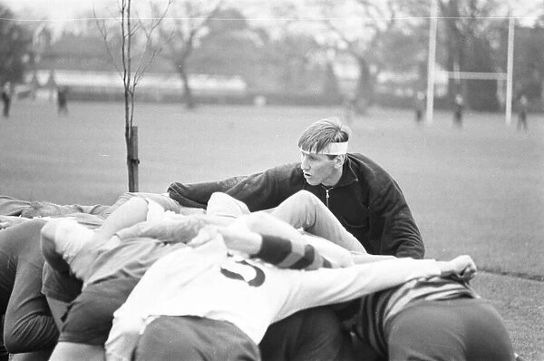 England Rugby Union team training 21st February 1969