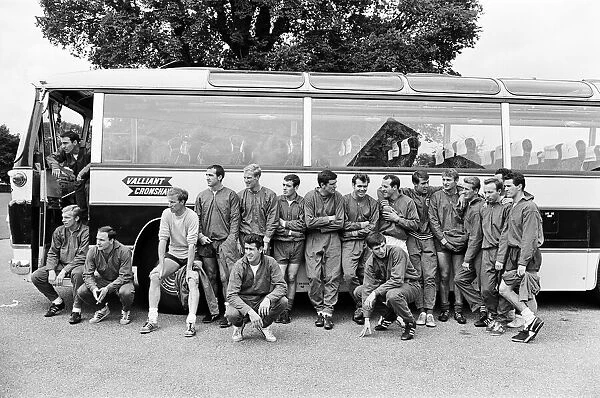 The England team at Roehampton on the eve of the World Cup final