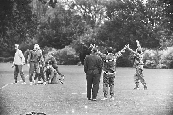 England team training session - three days before final - 1966 World Cup Tournament