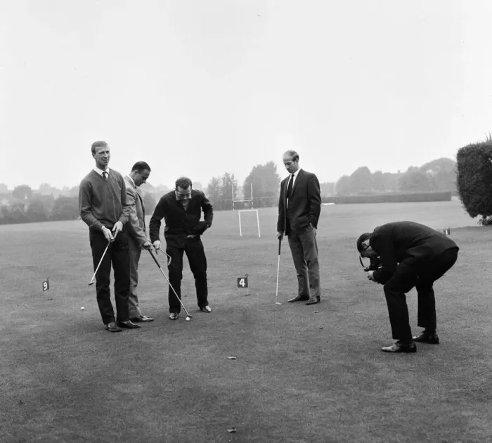 Framed Print : England team training session at Roehampton. Jimmy Greaves photographs a little Framed Print : England team training session at Roehampton. Jimmy Greaves photographs a little