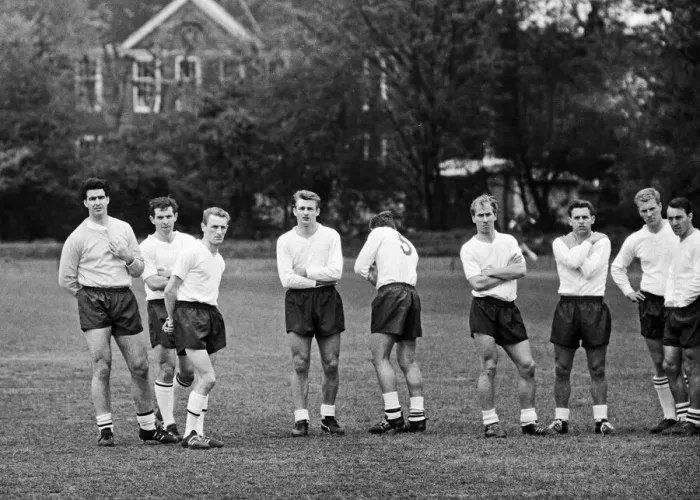 Framed Print : England team training session at Roehampton led by manager Alf Ramsey. 4th May 1964