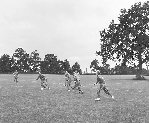 England team training during the World cup tournament in England. 27th July 1966