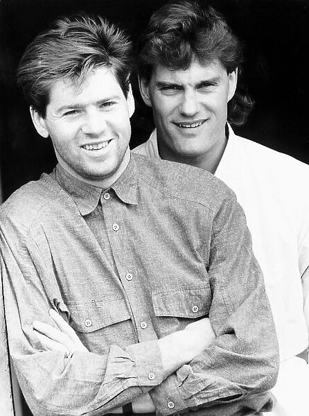 England and Tottenham duo Glenn Hoddle and Chris Waddle May 1987