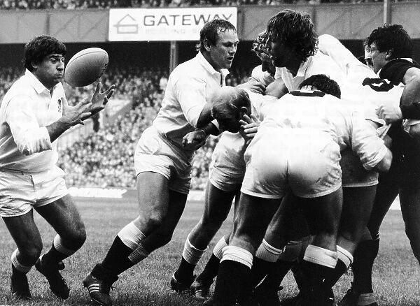 England v All Black 19th November 1983 England Nick Youngs takes the ball for