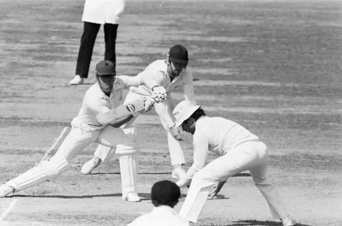 Framed Print : England v Australia. Geoff Boycott reaches his 100 during Centenary Test Match in Framed Print : England v Australia. Geoff Boycott reaches his 100 during Centenary Test Match in