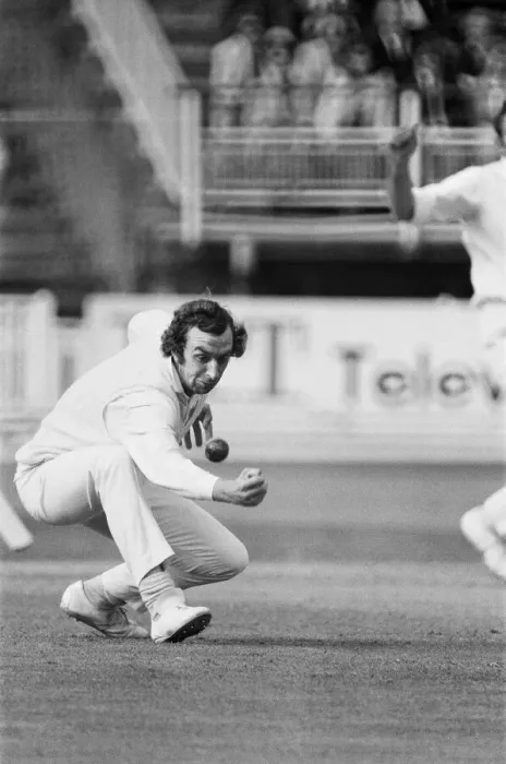 Framed Print : England v India 3rd Test 1st innings at Edgbaston. (Picture) David Lloyd fielding Framed Print : England v India 3rd Test 1st innings at Edgbaston. (Picture) David Lloyd fielding