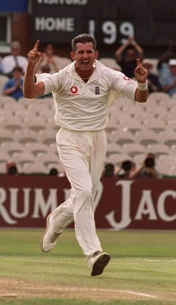 England v New Zealand Cricket Third Test August 1999 Andy Caddick the England Bowler