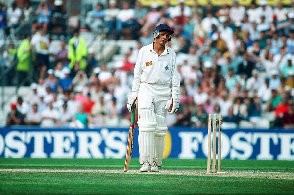 England v Pakistan, Cricket, David Gower in dismay after being bowled