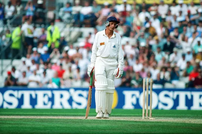 Framed Print : England v Pakistan, Cricket, David Gower in dismay after being bowled