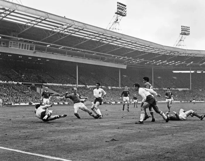 Framed Print : England v Rest of the World Fifa XI at Wembley Stadium to celebrate 100 years of Framed Print : England v Rest of the World Fifa XI at Wembley Stadium to celebrate 100 years of