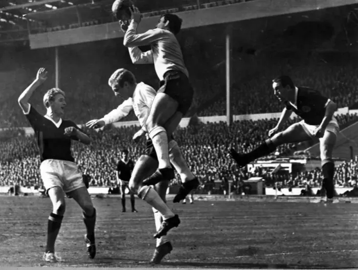 Framed Print : England v Scotland homeinternational at Wembley Stadium April 1963