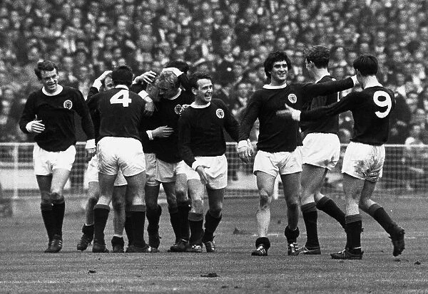 England v Scotland at Wembley celebrate goal 1967 football ESEuro