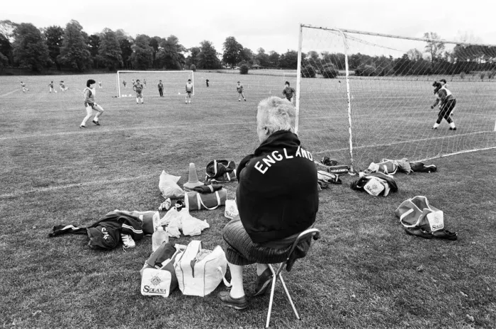 Framed Print : England Womens Football Team, pictured during training session ahead of their Framed Print : England Womens Football Team, pictured during training session ahead of their
