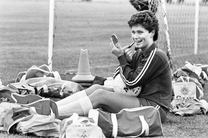 Framed Print : England Womens Football Team, pictured during training session ahead of their Framed Print : England Womens Football Team, pictured during training session ahead of their