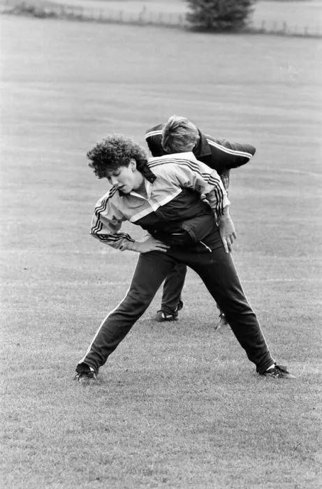 Framed Print : England Womens Football Team, pictured during training session ahead of their
