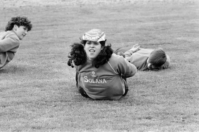 Framed Print : England Womens Football Team, pictured during training session ahead of their Framed Print : England Womens Football Team, pictured during training session ahead of their