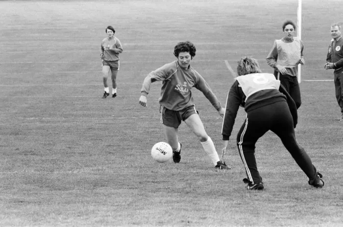 Framed Print : England Womens Football Team, pictured during training session ahead of their