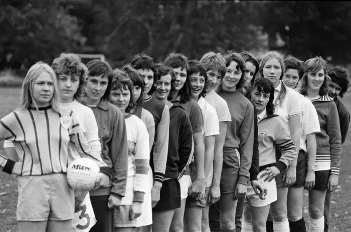Framed Print : The England womens football team who are to play Holland training at Bisham Abbey Framed Print : The England womens football team who are to play Holland training at Bisham Abbey