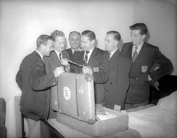 England World Cup 1950 squad just before departing to Brazil
