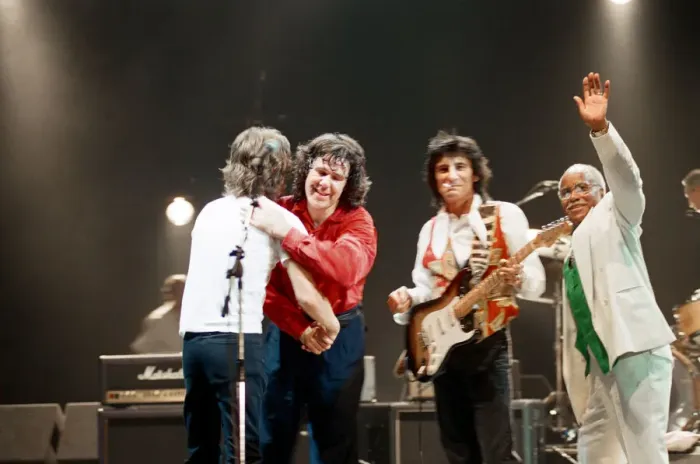 Framed Print : As part of Englands National Music Day, Mick Jagger performs at the Celebration of Framed Print : As part of Englands National Music Day, Mick Jagger performs at the Celebration of
