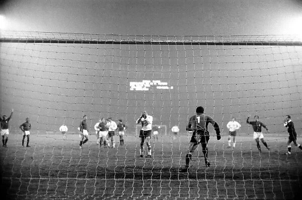 Englands v. Portugal. Francis Lee puts his head in his hands after missing penalty
