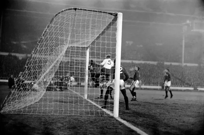 Framed Print : Englands v. Portugal. Penalty! French referee Mouton wards off angry Portugese Framed Print : Englands v. Portugal. Penalty! French referee Mouton wards off angry Portugese