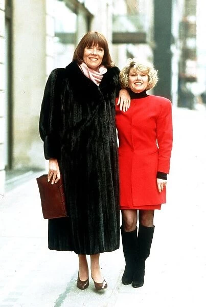 English actress Diana Rigg with singer and entertainer Elaine Paige