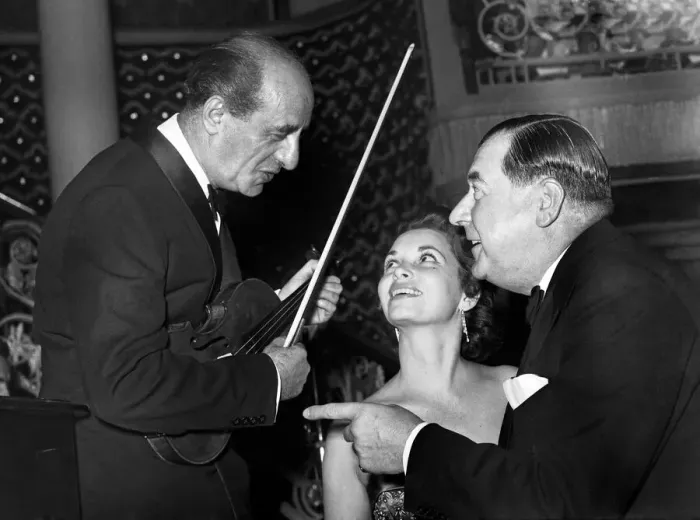 Framed Print : English bandleader and violinist Bert Ambrose pictured at the Cafe de Paris ballroom in