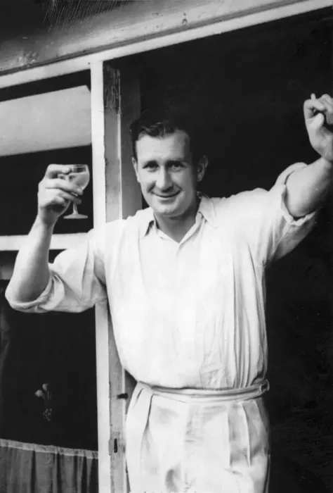 Framed Print : English cricketer Jim Laker, who took all 10 Australian wickets in the second innings of Framed Print : English cricketer Jim Laker, who took all 10 Australian wickets in the second innings of