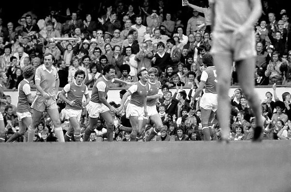 English Division 1. Arsenal 2 v. Stoke 0. September 1980 LF04-25-092
