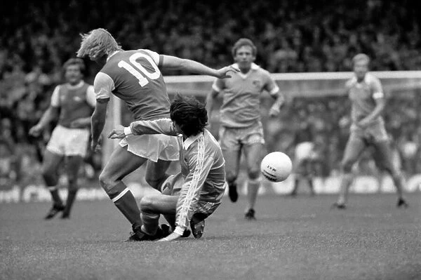 English Division 1. Arsenal 2 v. Stoke 0. September 1980 LF04-25-046