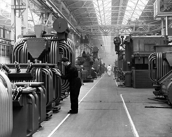 English Electric activities on Merseyside. A section of the assembly bay for transformers