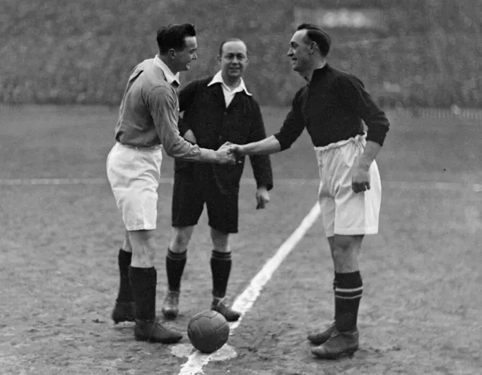 Framed Print : English FA Cup. Manchester United 1-0 Birmingham City 18 February 1928 Framed Print : English FA Cup. Manchester United 1-0 Birmingham City 18 February 1928