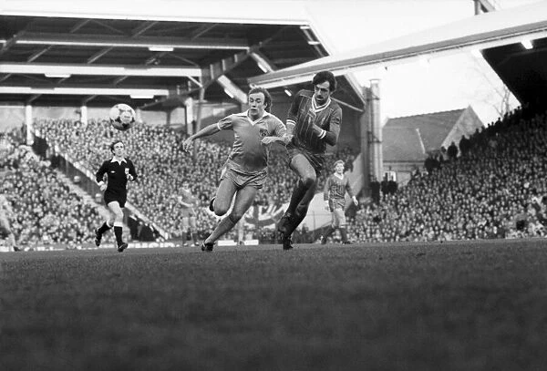 English FA Cup match at Anfield Liverpool 2 v Stoke City 0 Mark Lawrenson