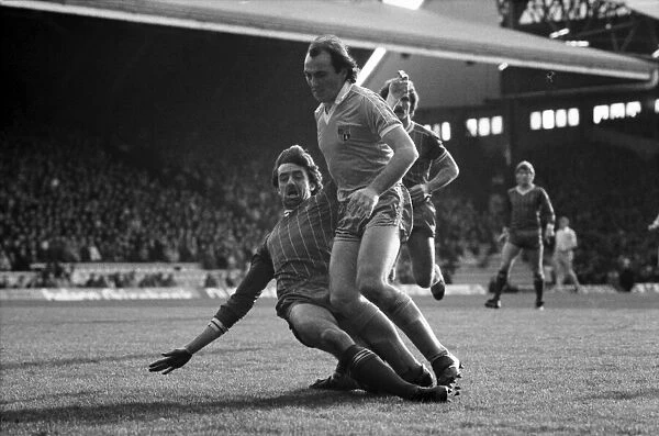 English FA Cup match at Anfield Liverpool 2 v Stoke City 0 January 1983