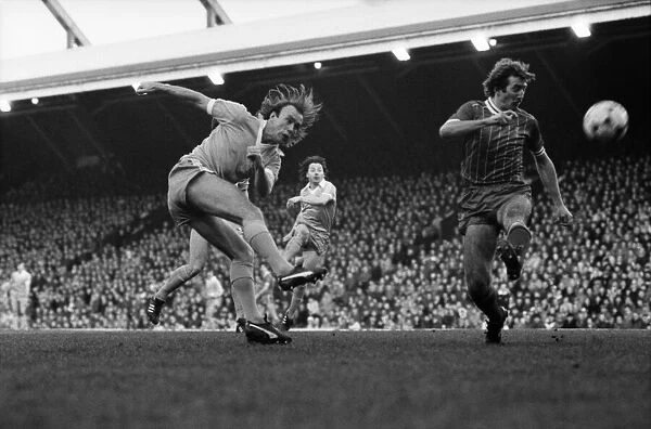 English FA Cup match at Anfield Liverpool 2 v Stoke City 0 January 1983