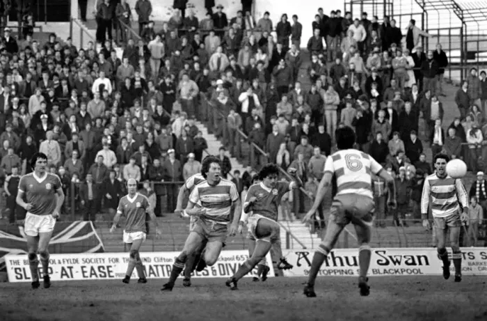 Framed Print : English FA Cup match. Blackpool 0 v Queens Park Rangers 0. January 1982 MF05-17-024 Framed Print : English FA Cup match. Blackpool 0 v Queens Park Rangers 0. January 1982 MF05-17-024