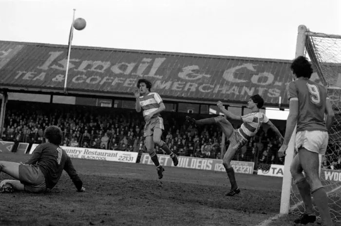 Framed Print : English FA Cup match. Blackpool 0 v Queens Park Rangers 0. January 1982 MF05-17-011 Framed Print : English FA Cup match. Blackpool 0 v Queens Park Rangers 0. January 1982 MF05-17-011