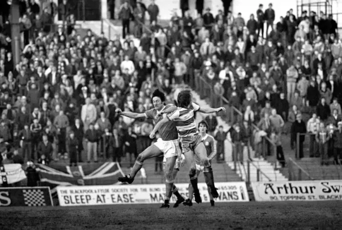 Framed Print : English FA Cup match. Blackpool 0 v Queens Park Rangers 0. January 1982 MF05-17-025