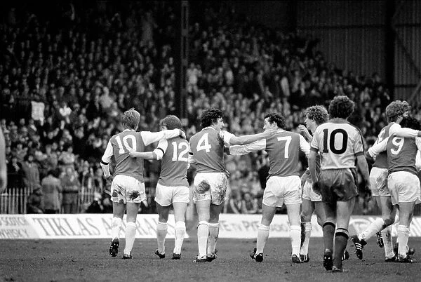 English FA Cup match at Vicarage Road. Watford 1 v Arsenal 2. March 1980 LF02-03-095