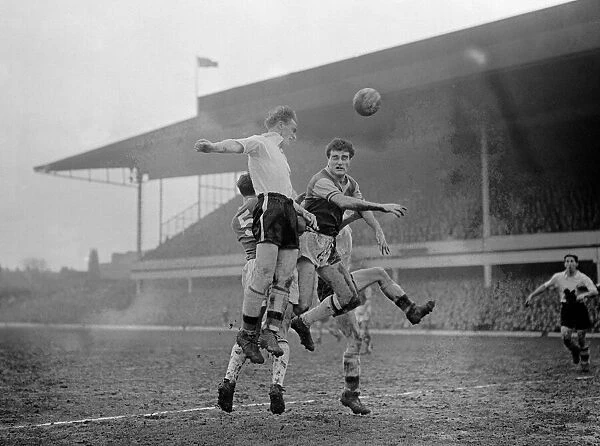 English FA Cup West Ham 3 v. Stockport County 2 25th January 1958