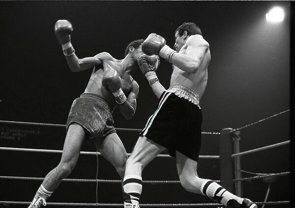 English flyweight boxer Charlie Magri in action during his fight against Eleoncio